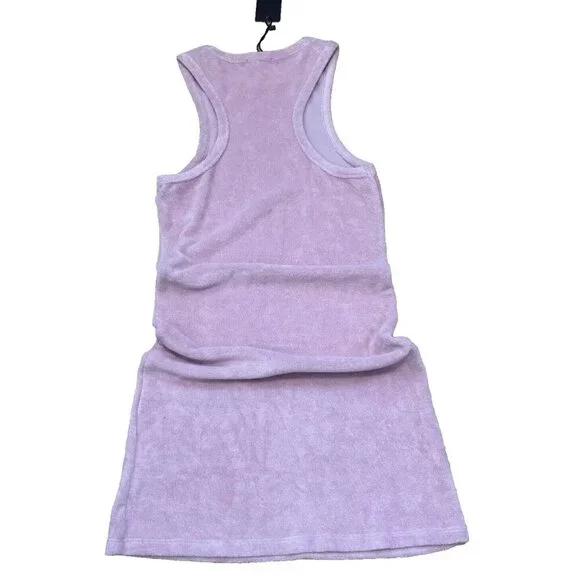 Nasty Gal Womens Towelling Razor Mini Dress Terry Pink Size 2 New with Tags - Picture 2 of 6